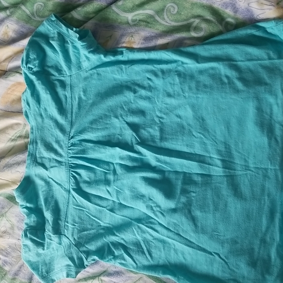 Girl's large summer top, blue - Picture 2 of 3